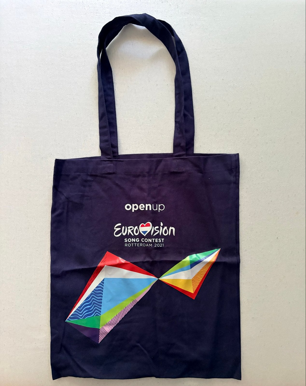 Officiële Totebag Eurovisie Songfestival 2021 Rotterdam, Ophalen of Verzenden, Nieuw, Blauw, Shopper