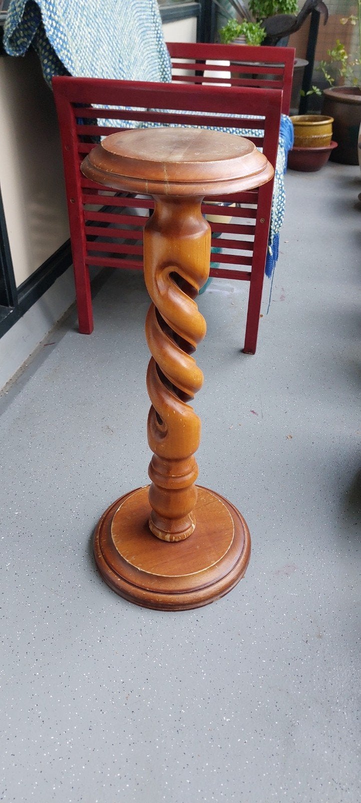mid century planten pilaar  niet de mooiste, Huis en Inrichting, Woonaccessoires | Zuilen en Pilaren, Ophalen of Verzenden, Gebruikt