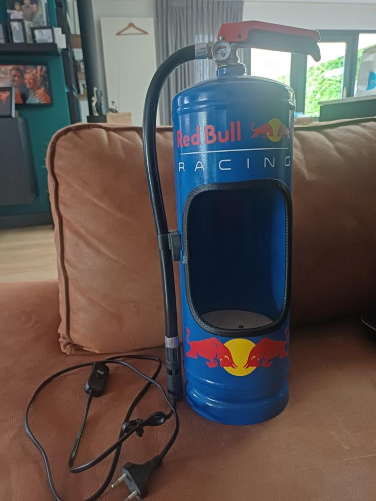Red Bull Racing Brand Lamp - Uniek Design, Ophalen of Verzenden, Zo goed als nieuw, Industrieel, Sportief, Uniek