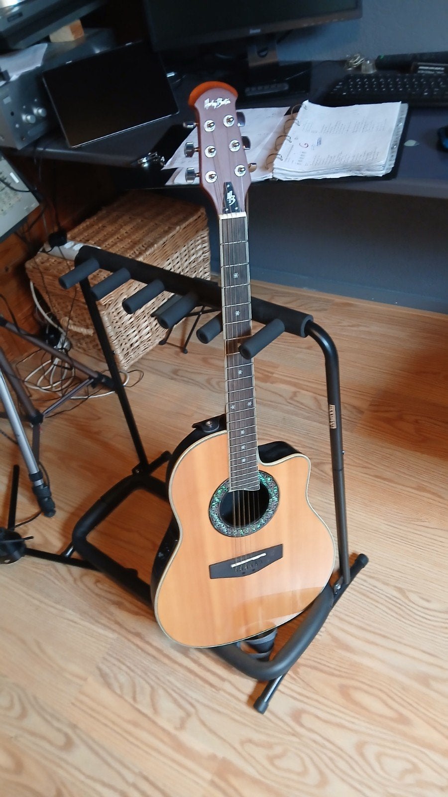 Harley Benton HBO_600NT, Ophalen, Zo goed als nieuw, Western- of Steelstringgitaar, Met (piezo-)element