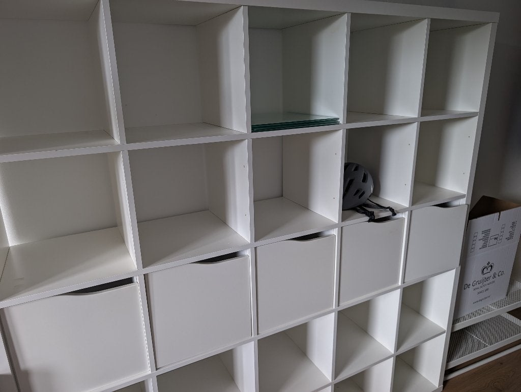IKEA Kallax 5x5  white, Ophalen, Gebruikt, 150 tot 200 cm, 150 tot 200 cm