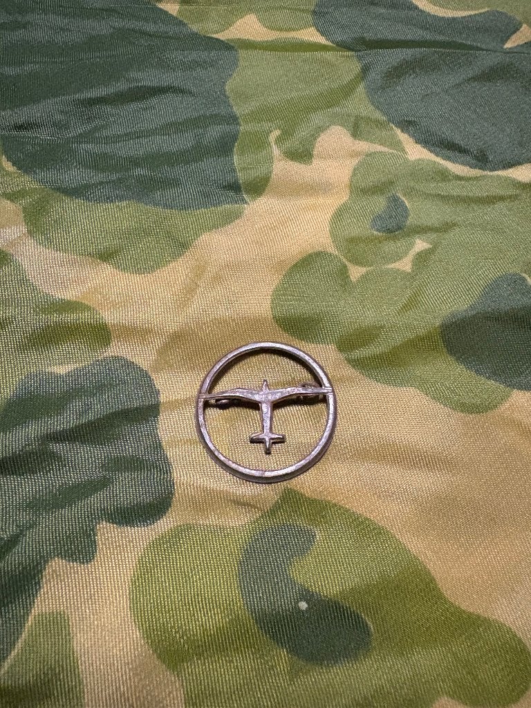 Tweede wereldoorlog WHW vliegtuig speld DLV, Ophalen of Verzenden, Landmacht, Duitsland, Embleem of Badge