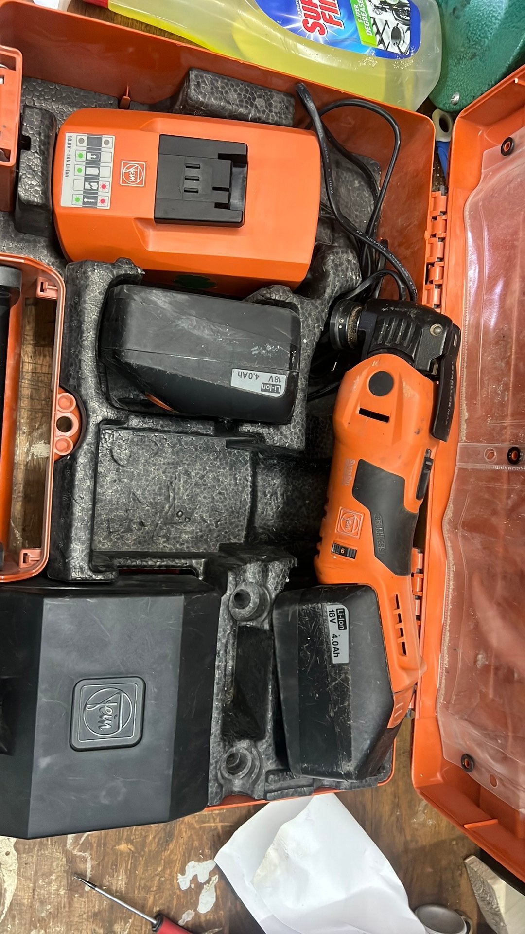 Multitool fein inc 2 accu, Ophalen of Verzenden, Zo goed als nieuw