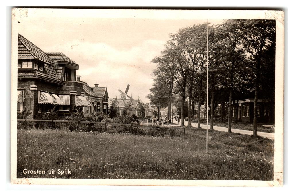 Spijk, Groeten uit Spijk, Verzenden, 1940 tot 1960, Ongelopen, Groningen