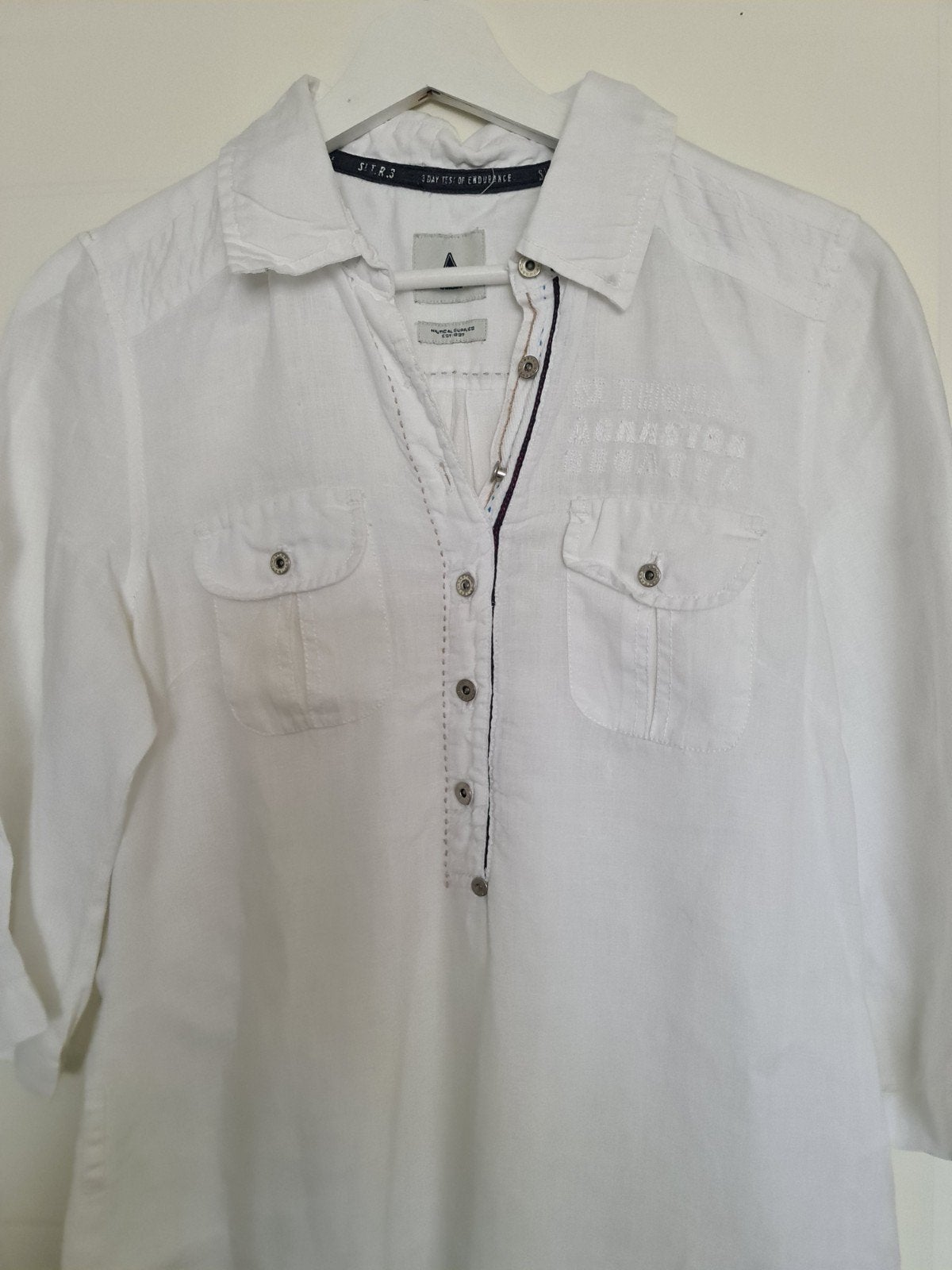 Gaastra witte linnen blouse maat M, Maat 38/40 (M), Gaastra, Wit, Ophalen of Verzenden