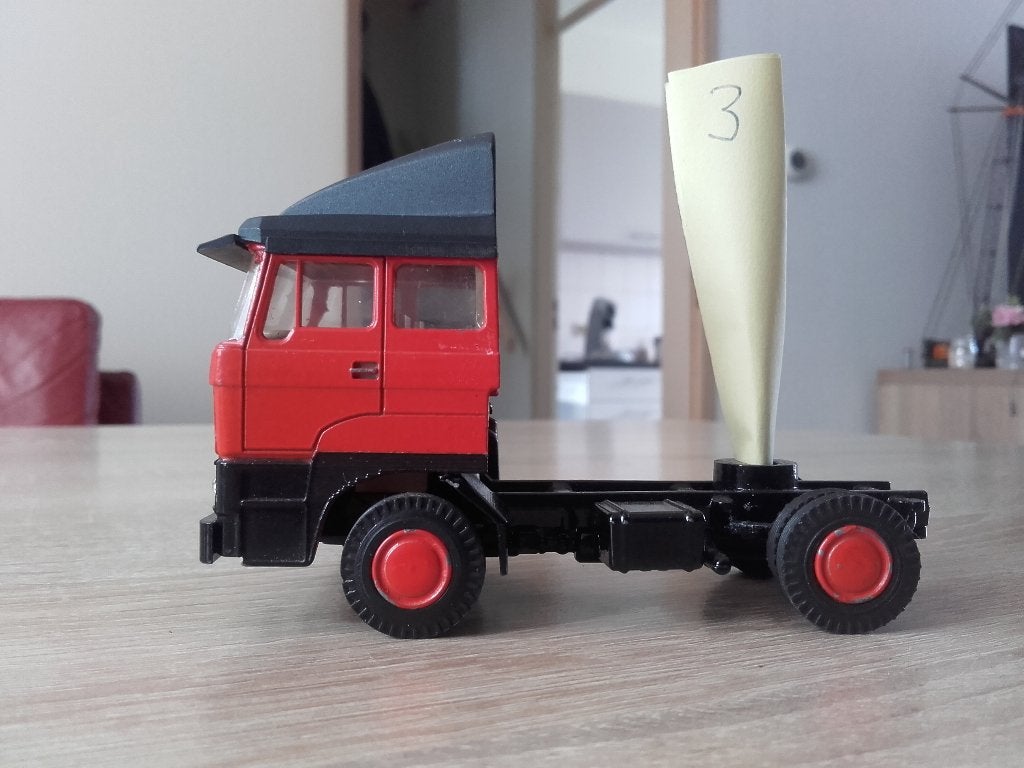 DAF 2800 trekker met dakspoiler Liontoys, Ophalen of Verzenden, Zo goed als nieuw, Bus of Vrachtwagen, Lion Toys