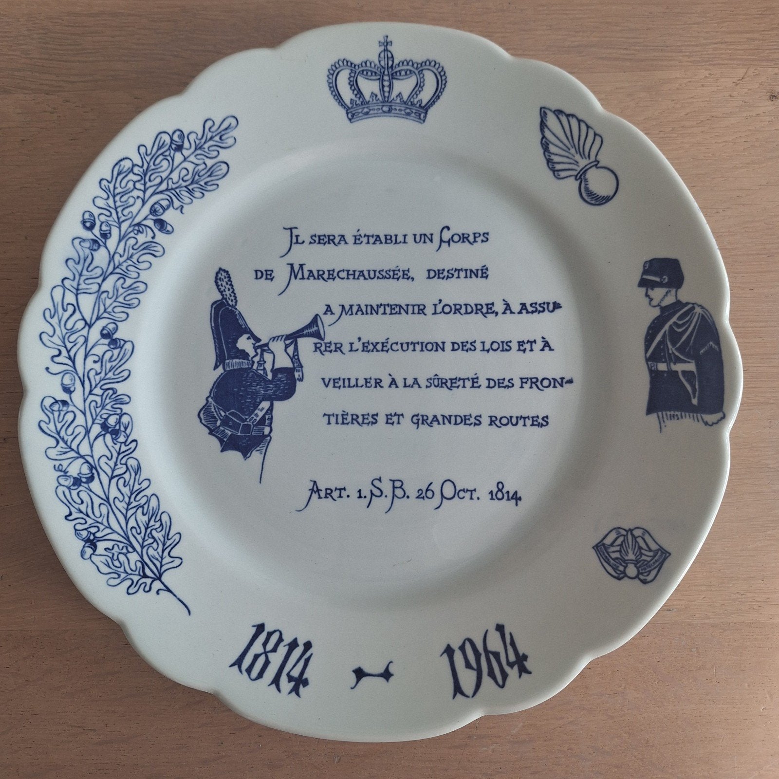 Marechaussee wandbord 1814-1964, Ophalen