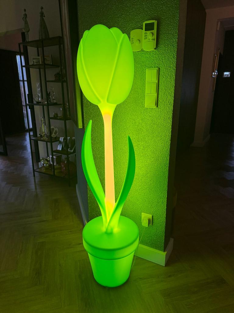 Kunststof tulp lamp, Ophalen of Verzenden, Zo goed als nieuw