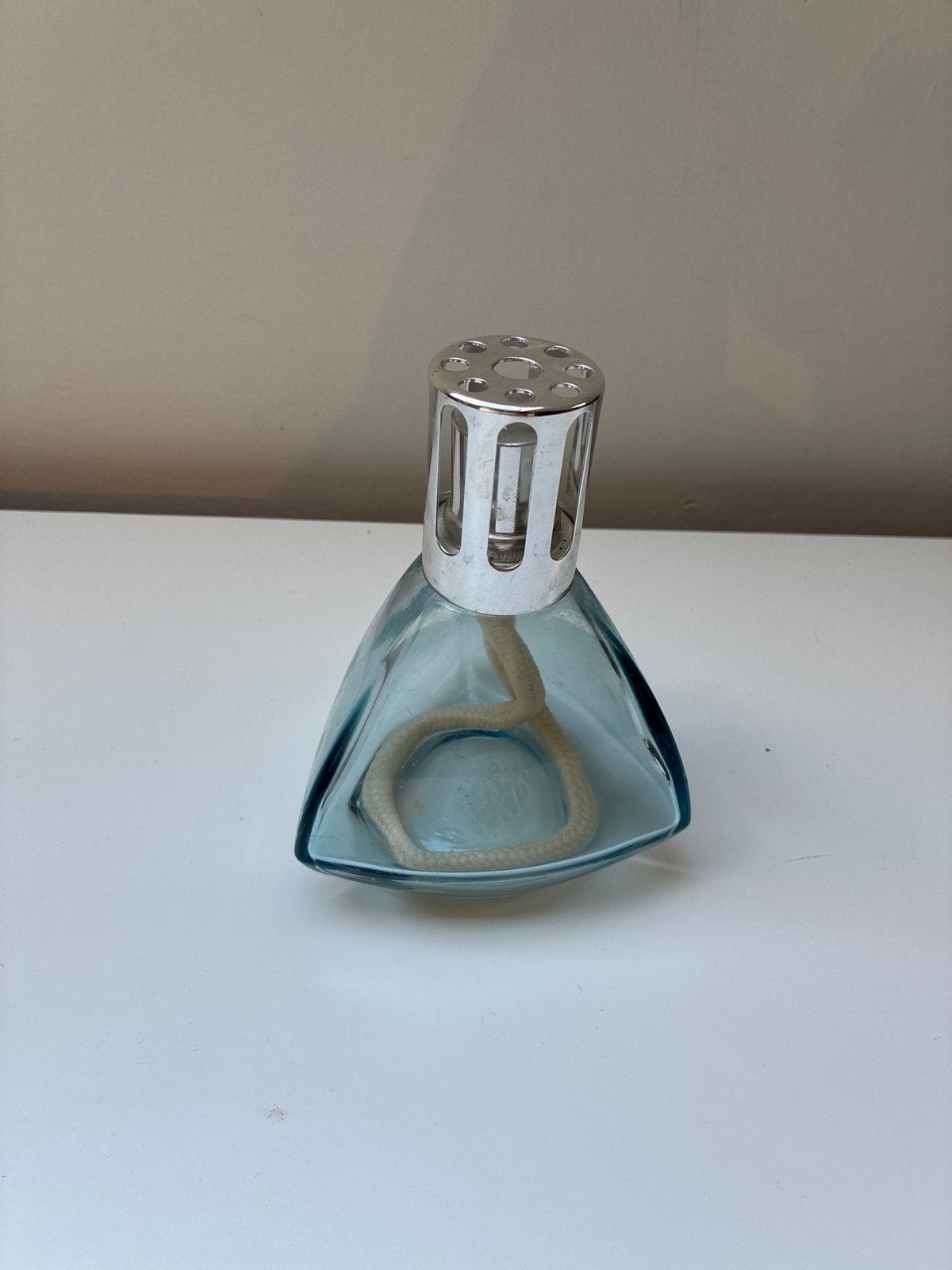 Glazen olielampje/geurlampje, Blauw, Overige merken, Gebruikt, Ophalen of Verzenden