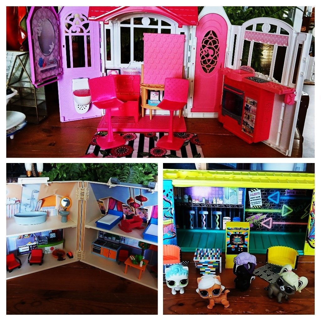 Barbie Sindy huis - Playmobil dollhouse - L.O.L. clubhuis, Ophalen of Verzenden, Zo goed als nieuw, Jongen of Meisje