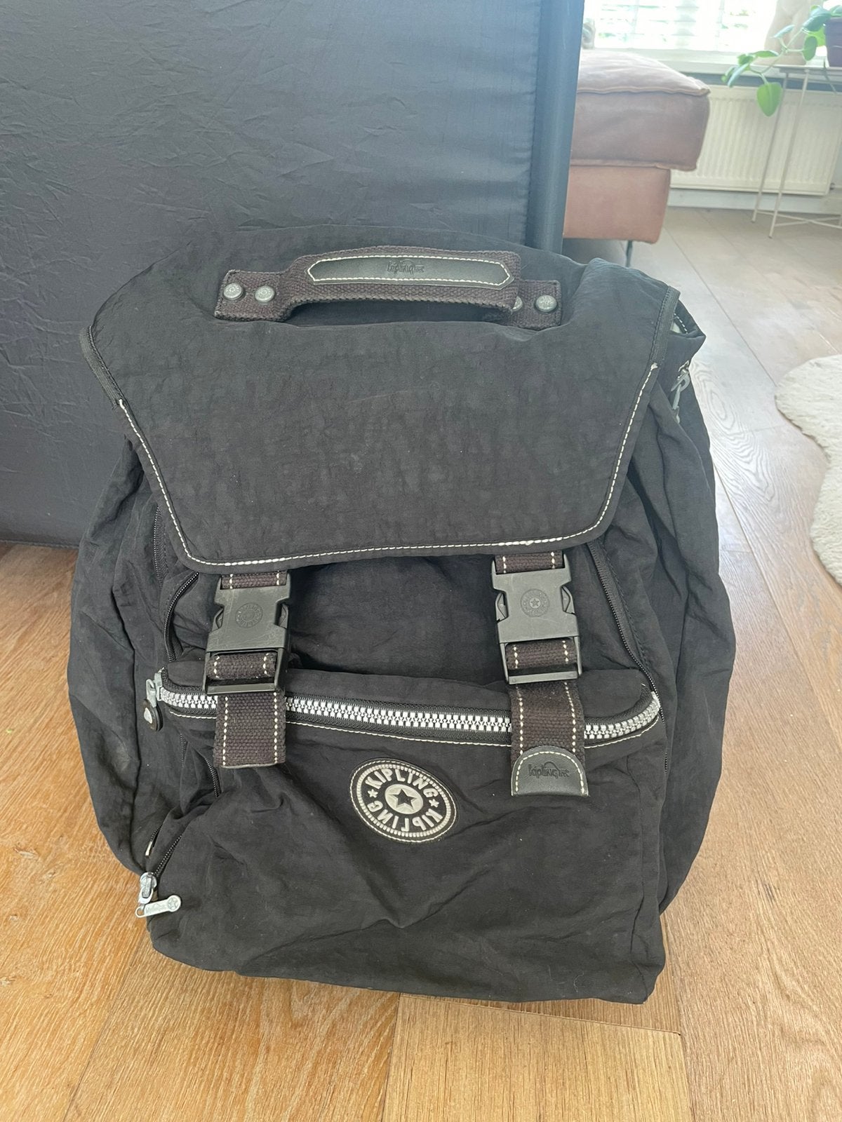 Grote Kipling schooltas/rugtas, Ophalen of Verzenden, Gebruikt, Zwart, Rugtas