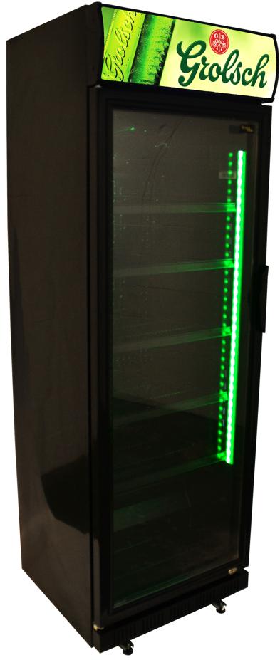 Grolsch Bier ''BlackLine'' koelkast €629,- Incl de BTW, Ophalen, Zonder vriesvak, 200 liter of meer, 60 cm of meer
