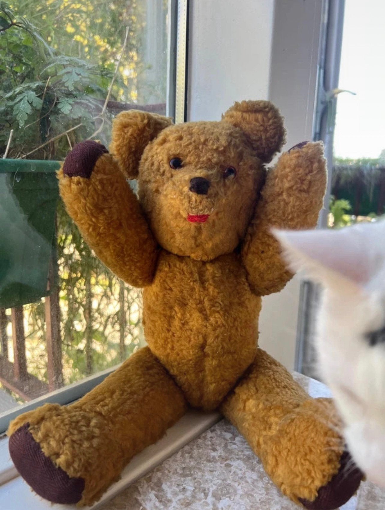 MCM Vintage Fully Jointed Golden Teddy Bear, Ophalen of Verzenden, Gebruikt, Stoffen beer, Overige merken