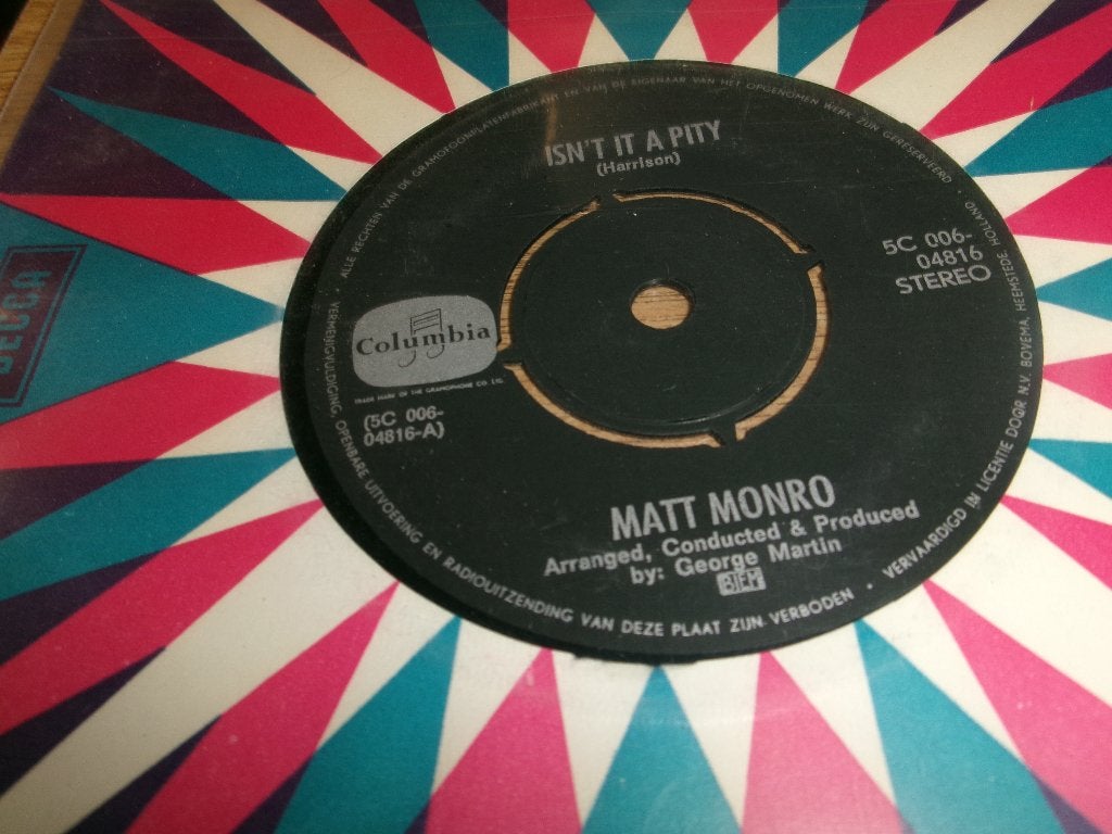 MATT MONRO (BEATLES cover) / Isn't it a pity /NL / ZG, Cd's en Dvd's, Ophalen of Verzenden, Gebruikt, Pop