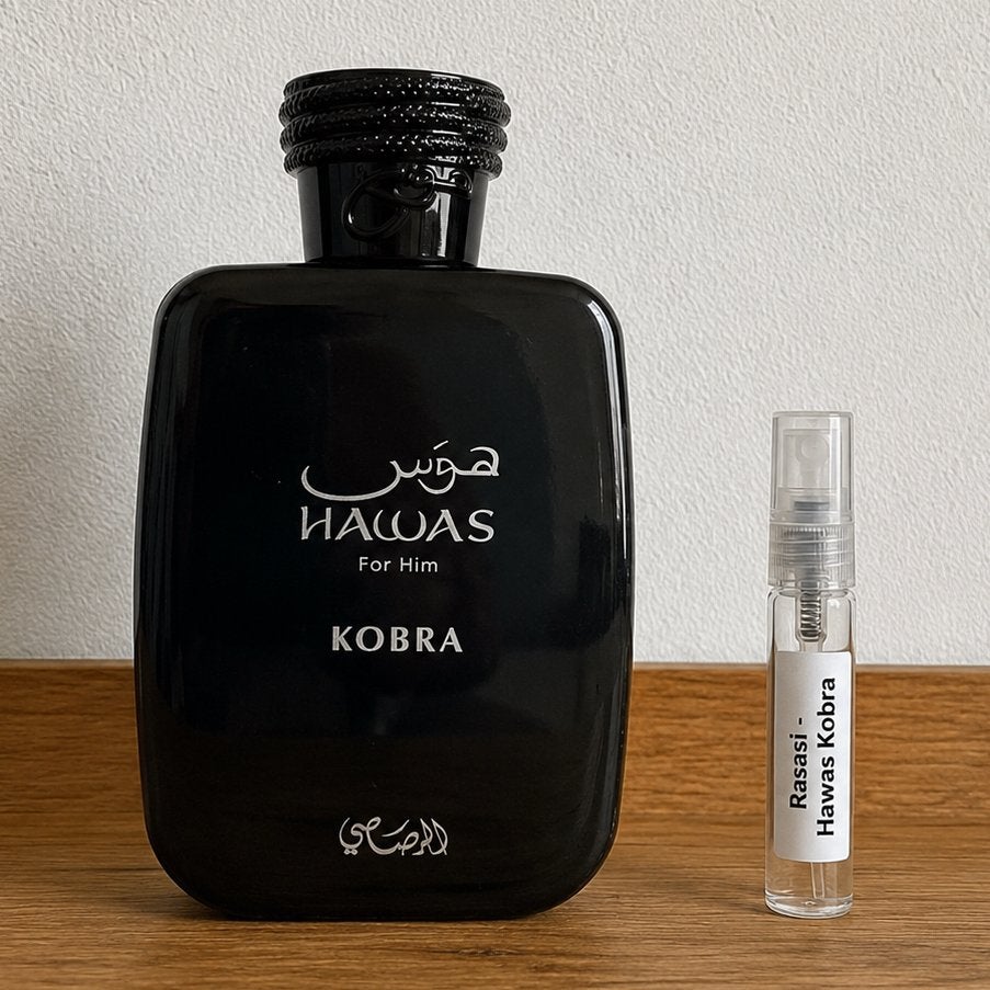 Rasasi - Hawas Kobra samples 1-5ml, Ophalen of Verzenden, Zo goed als nieuw