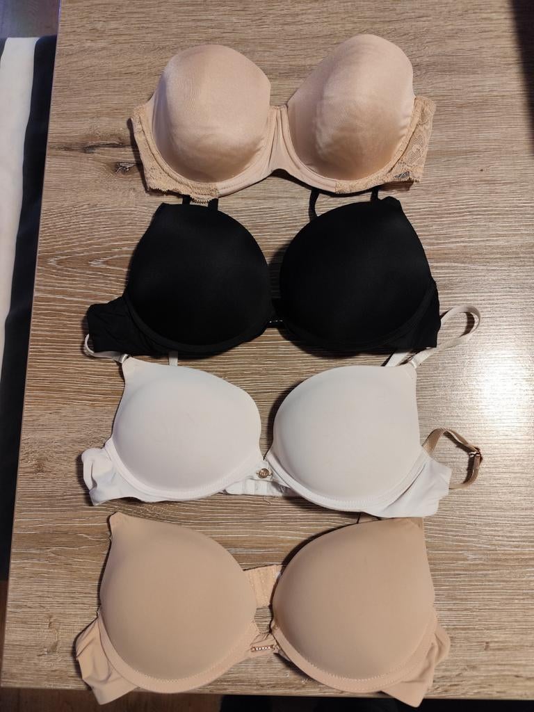 3x push-up BH en 1x strapless BH maat 75C, Ophalen of Verzenden, Overige kleuren, BH