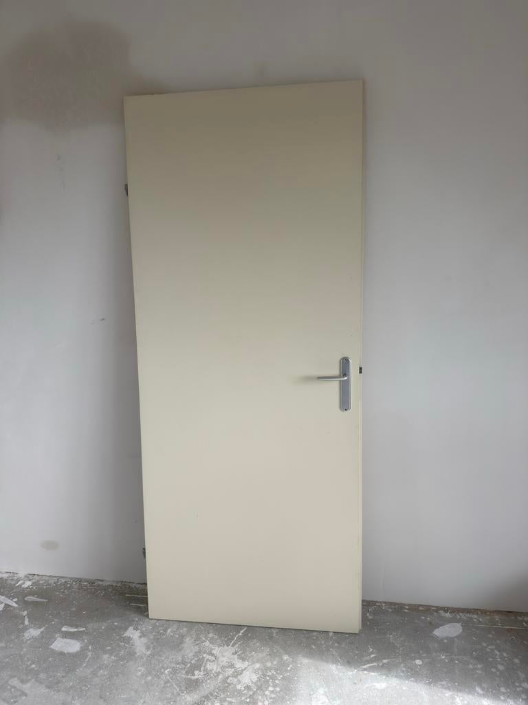 Rechtsdraaiende opdekdeur 88x211, Ophalen, Gebruikt, 80 tot 100 cm, Binnendeur