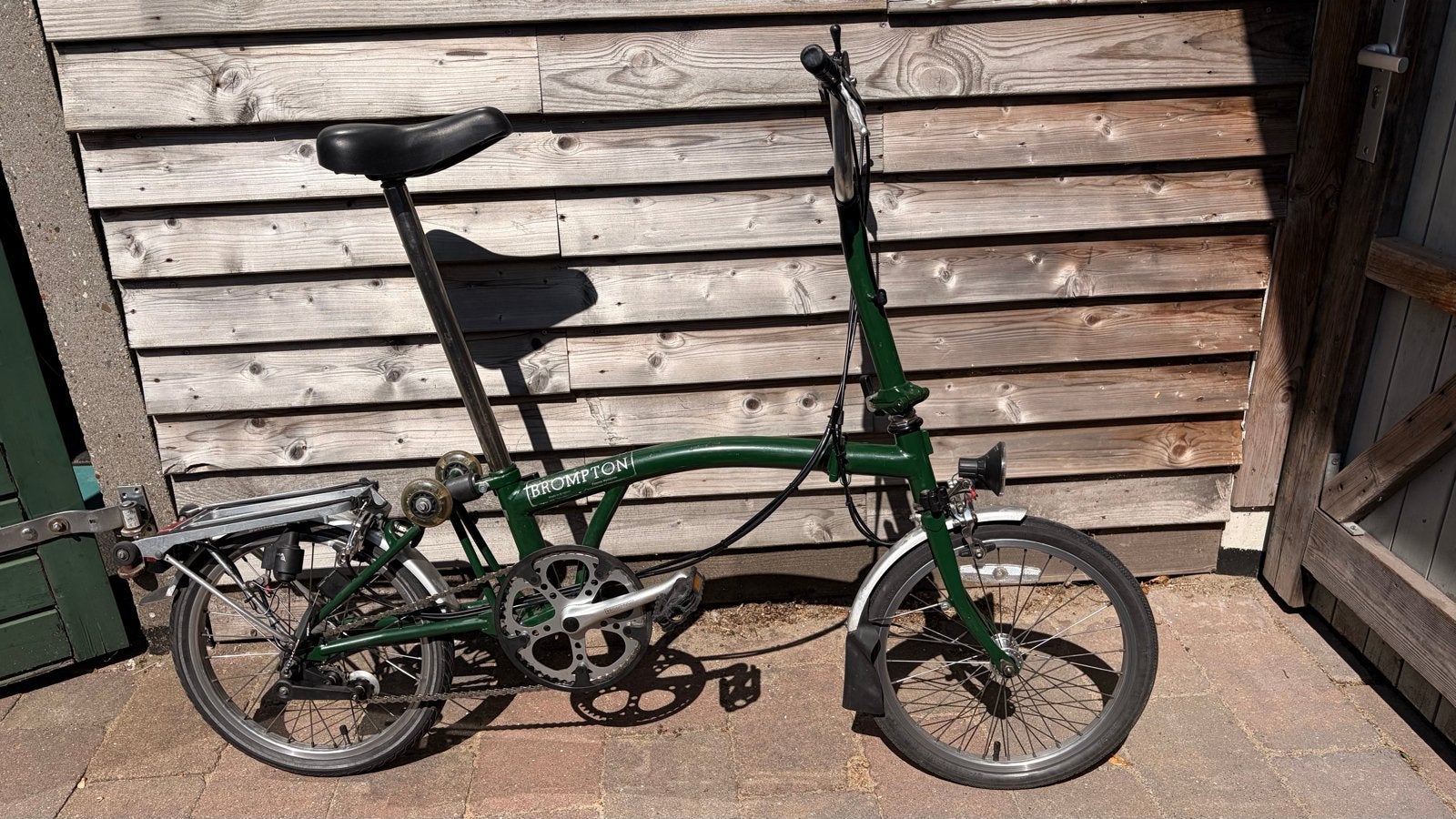 Brompton vouwfiets - Spatborden, 3 versnellingen, dynamo, Ophalen, Gebruikt, Brompton, Velgrem