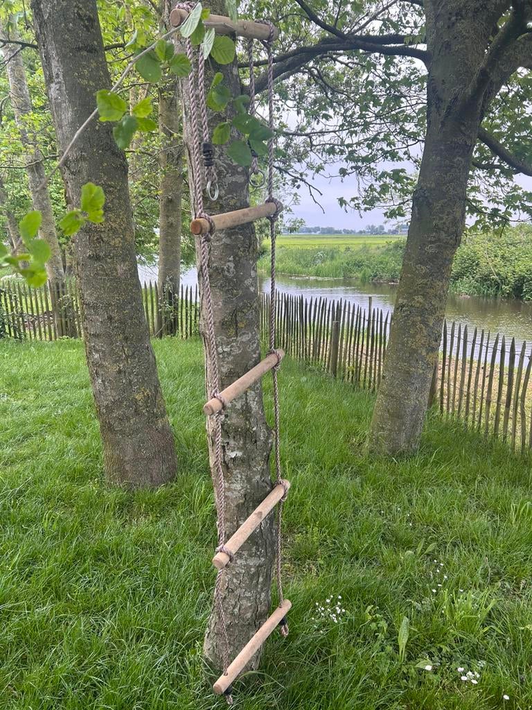 Hout ladder speelgoed touwladder speeltoestel, Ophalen, Zo goed als nieuw