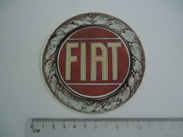 sticker oud FIAT KRANS dealer auto race sport abarth retro, Verzenden, Zo goed als nieuw, Bedrijf of Vereniging