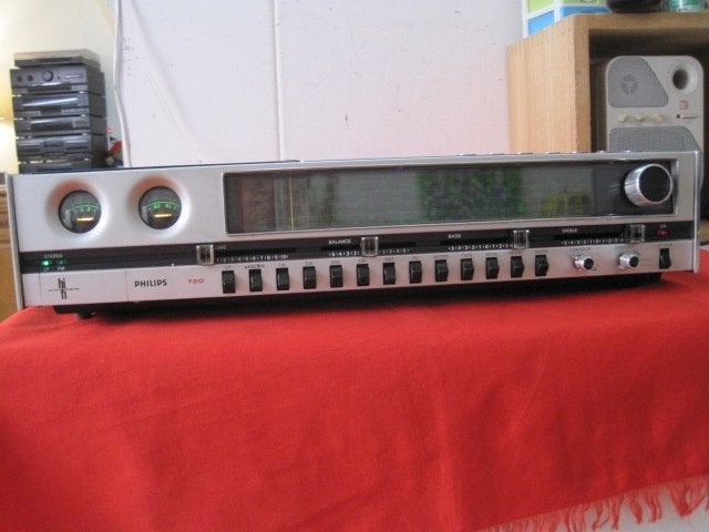 PHILIPS TOP RECEIVER 22RH720 2X40 WATT (1973), Zo goed als nieuw, Ophalen, Overige merken, Minder dan 60 watt