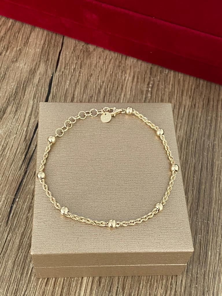 14 karaat gouden gouden armband gemerkt 585, -, -, Nieuw, Ophalen of Verzenden