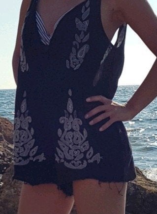 Korte zomer jumpsuit maat s zwart badkleding jumpsuits, Penti, Verzenden, Zwart, Maat 36 (S)