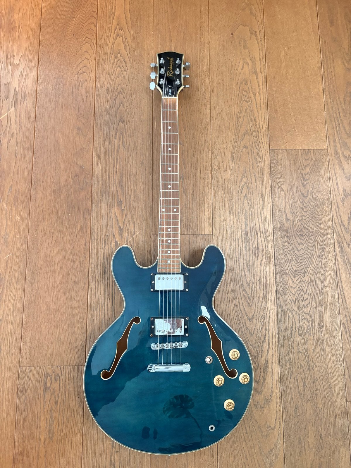 Richwood RE-500 Semi-Hollow Body Elektrische Gitaar, Muziek en Instrumenten, Snaarinstrumenten | Gitaren | Elektrisch, Ophalen
