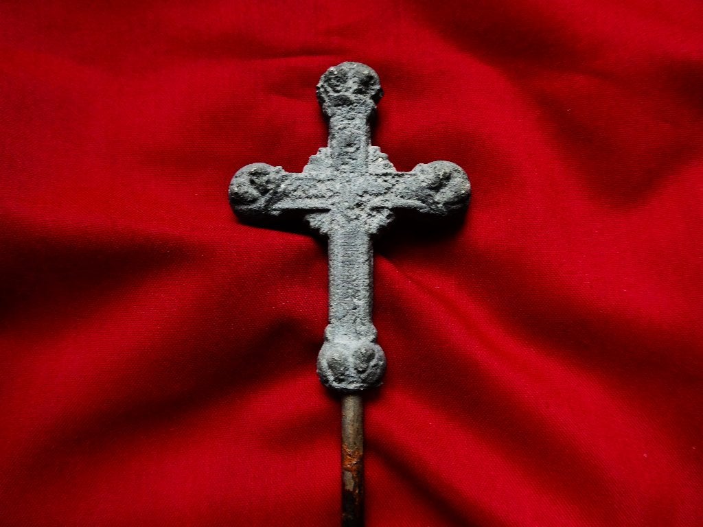 2 Grafkist handgrepen met 1 grafkistsluiting Memento Mori, Antiek en Kunst, Ophalen of Verzenden