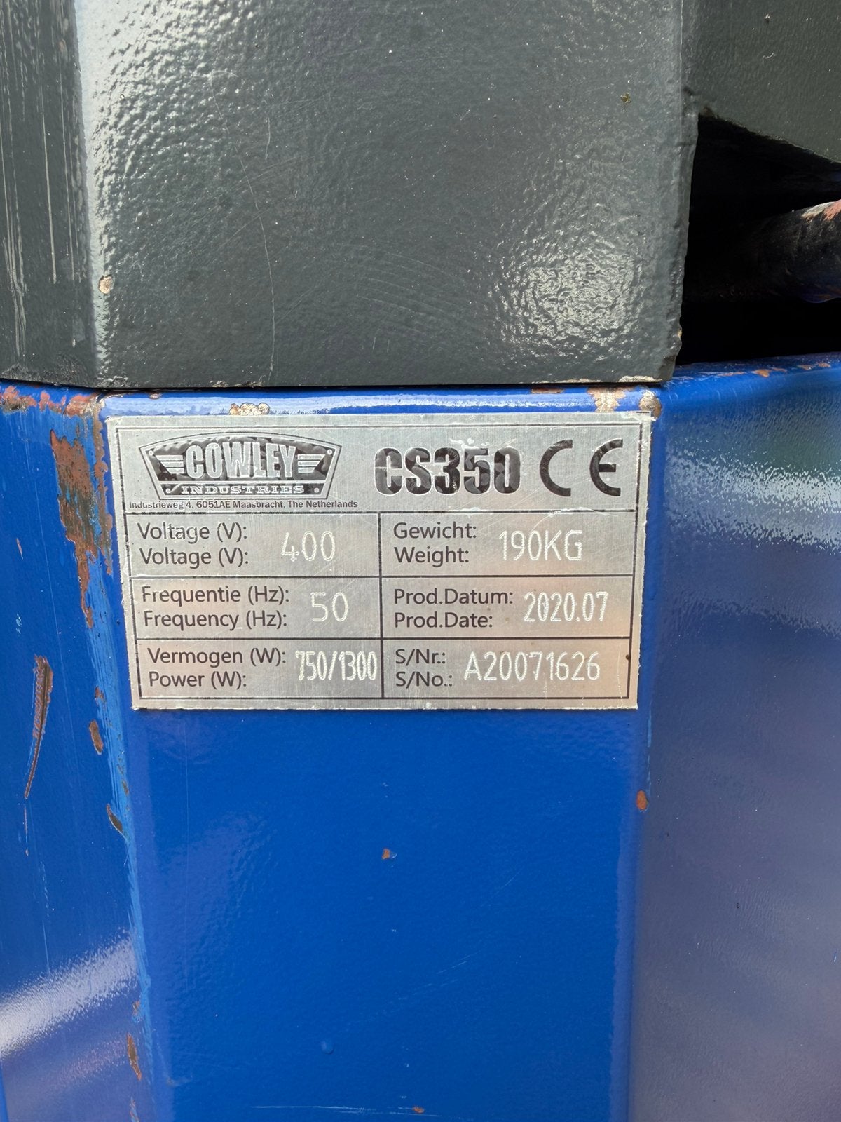 Cowley cs350 bouwjaar 2020 metaal afkortzaagmachine, Ophalen, ---, 70 mm of meer, ---