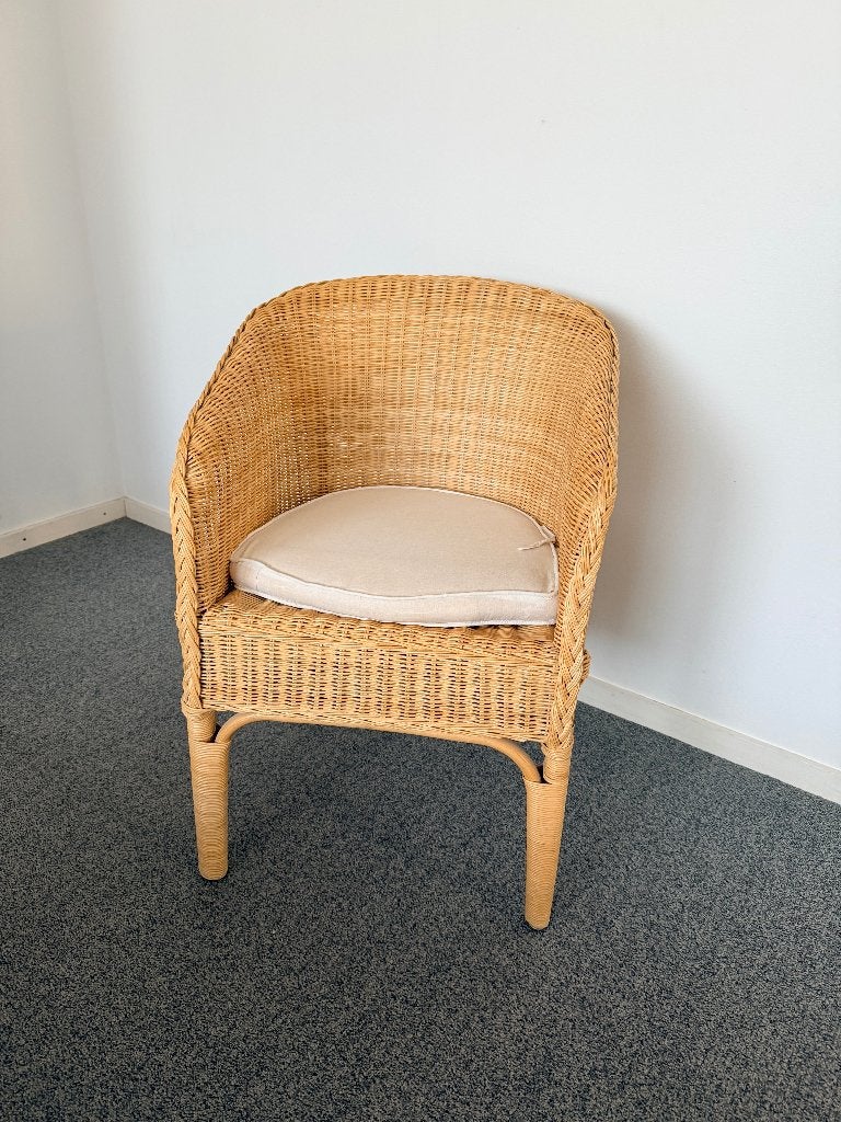 Rieten Stoel, Huis en Inrichting, Stoelen, Ophalen, Gebruikt, Bruin, Riet of Rotan
