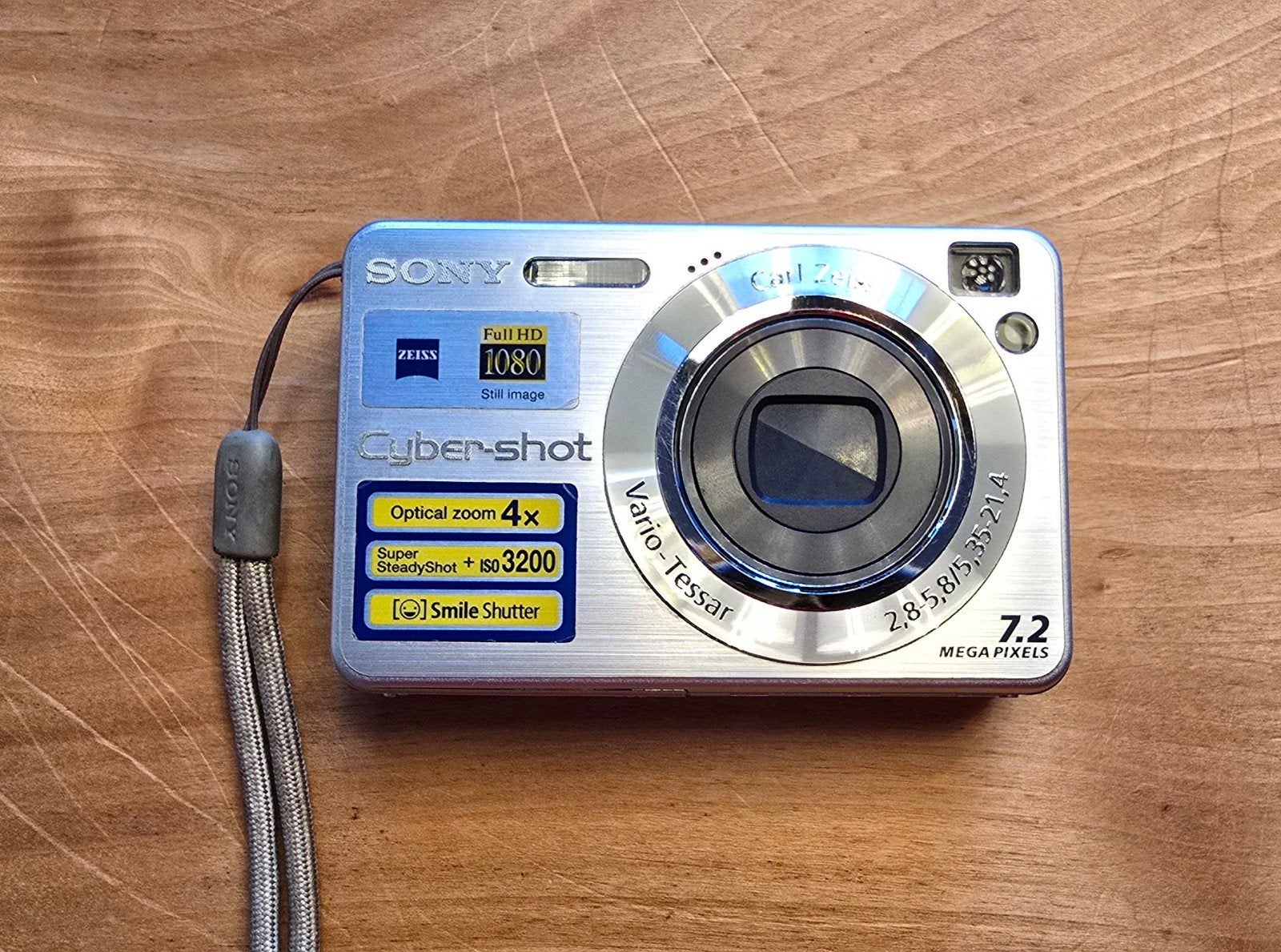 Sony Cyber-shot DSC-W120 CCD digicam | zilver | compleet, 7 megapixels, Accu, Ophalen of Verzenden, Zo goed als nieuw