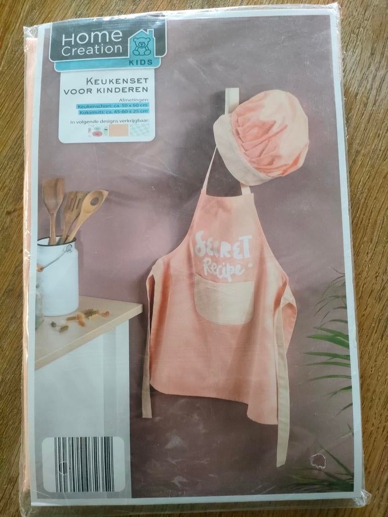 Kinder  Keukenset: Schort en Koksmuts, Ophalen of Verzenden, Nieuw