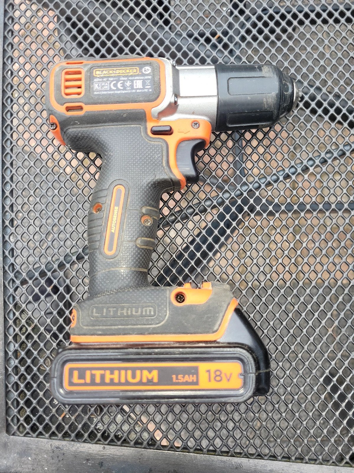 Black+Decker ASD18 H2 18V Boor- en Schroefmachine, Ophalen, Variabele snelheid, Boor- en Schroefmachine, Gebruikt