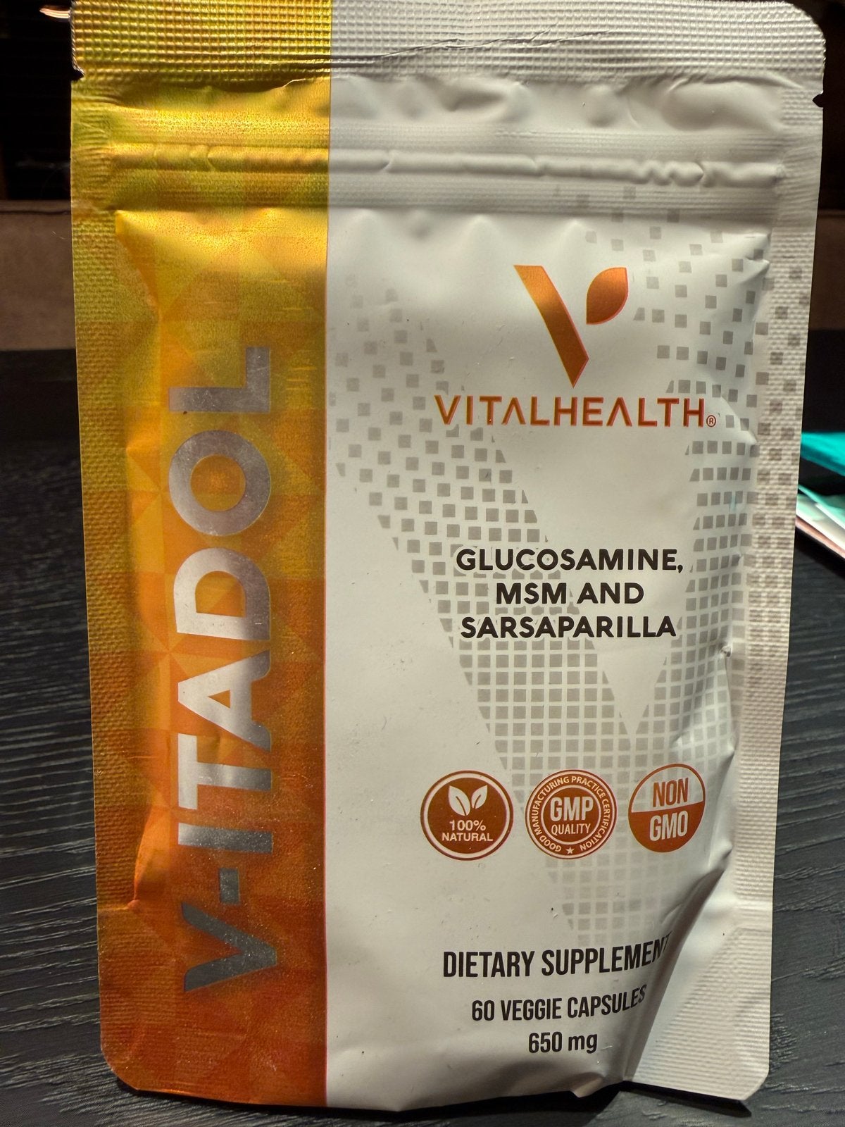 Vitalhealth Vitadol Glucosamine MSM Sarsaparilla Supplement, Ophalen of Verzenden, Nieuw, Overige typen