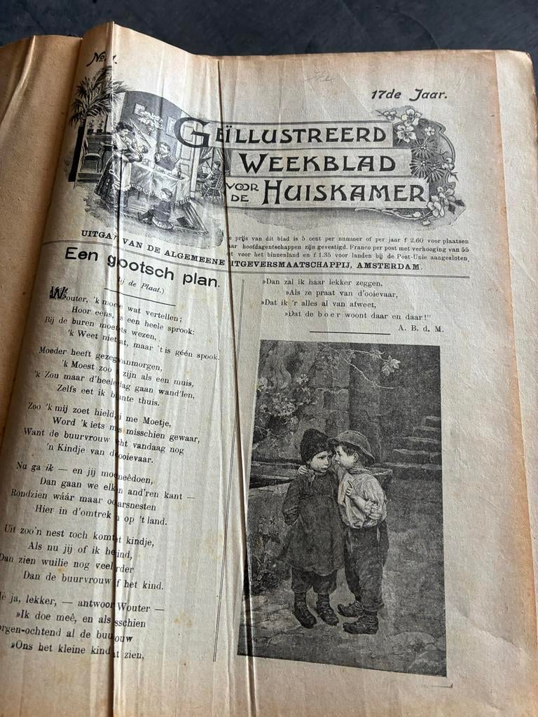 Geïllustreerd Weekblad voor de Huiskamer - 17de Jaargang, Boeken, Ophalen of Verzenden, Gelezen, Overige typen