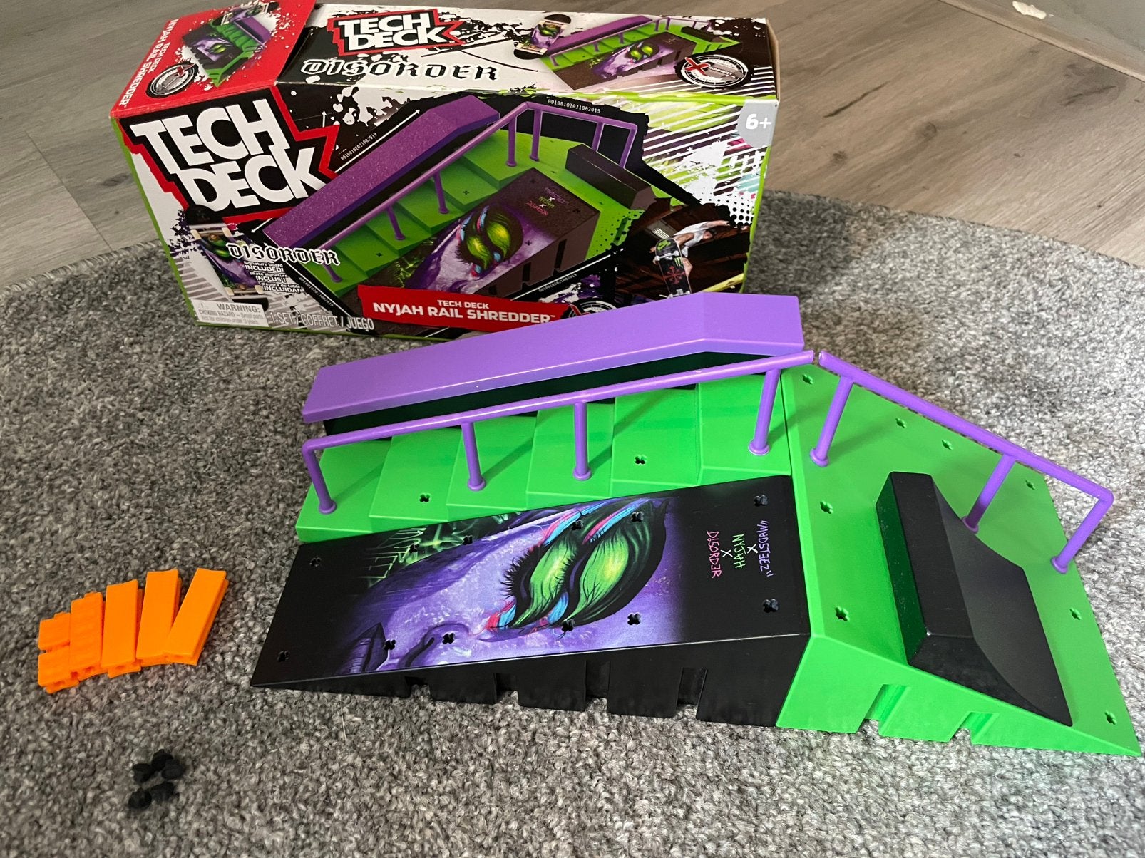 Techdeck nyjah rail shredder x-connect stakebaan, Ophalen of Verzenden, Zo goed als nieuw, Jongen of Meisje