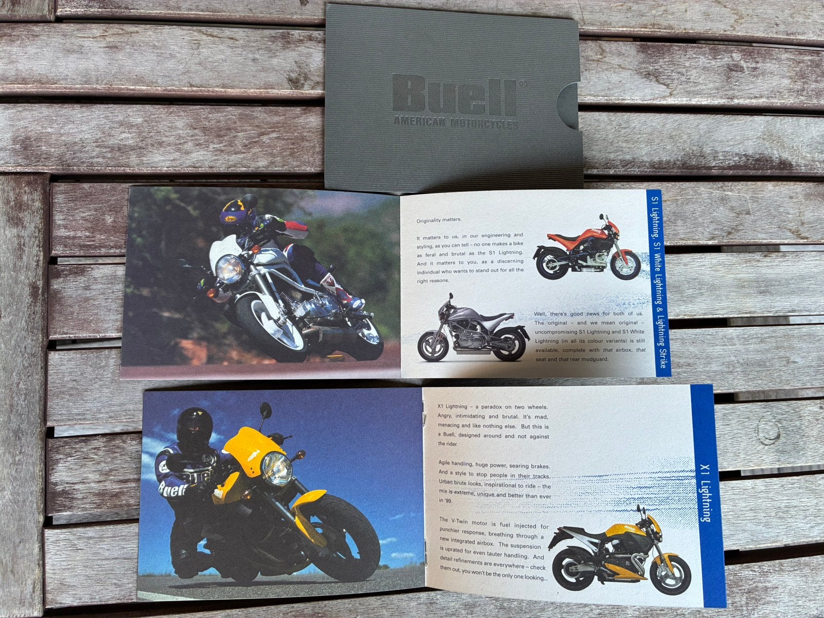 Buell folder, brochure, modeljaar 1999, Motoren, Handleidingen en Instructieboekjes, Ophalen of Verzenden