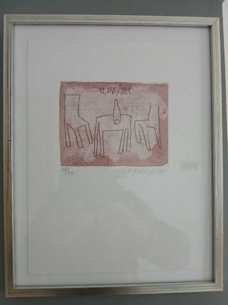 lytho 25 bij 32 klaas gubbels, Ophalen, Gelimiteerde oplage, Overige onderwerpen, Lithografie