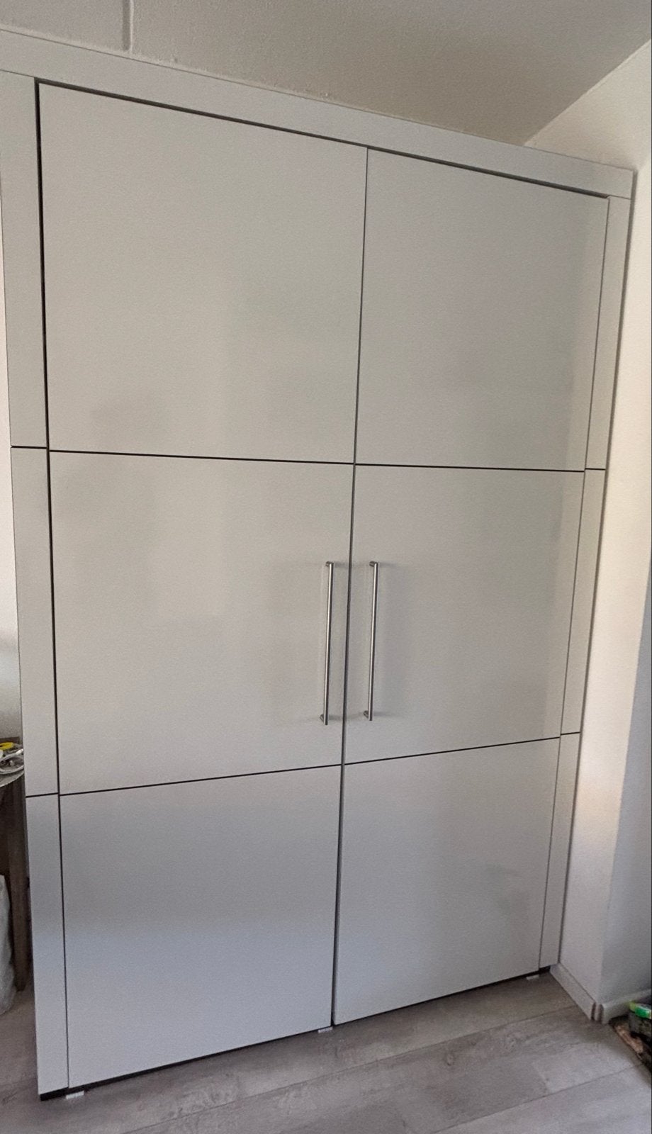 Unieke Massief houten (archief)kast - demonteerbaar, Ophalen, Gebruikt, 100 tot 150 cm, 200 cm of meer