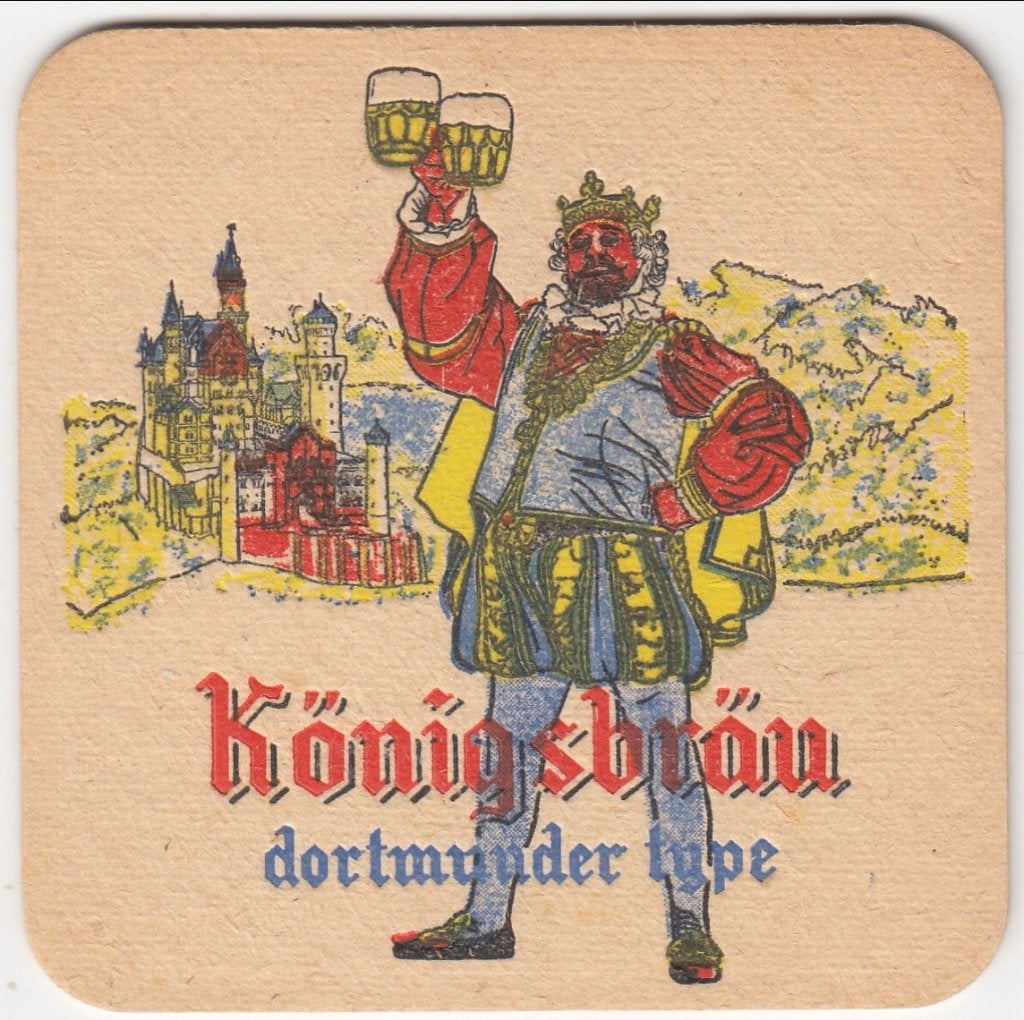 1 KÖNIGSBRÄU BIERVILTJE, Ophalen of Verzenden, Gebruikt, Viltje(s), Overige merken