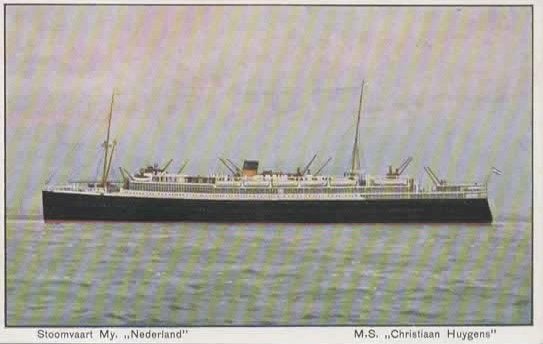 Stoomvaart My. Nederland M S Christiaan Huygens, Verzamelen, Verzenden, Voor 1920, Ongelopen, Overige thema's