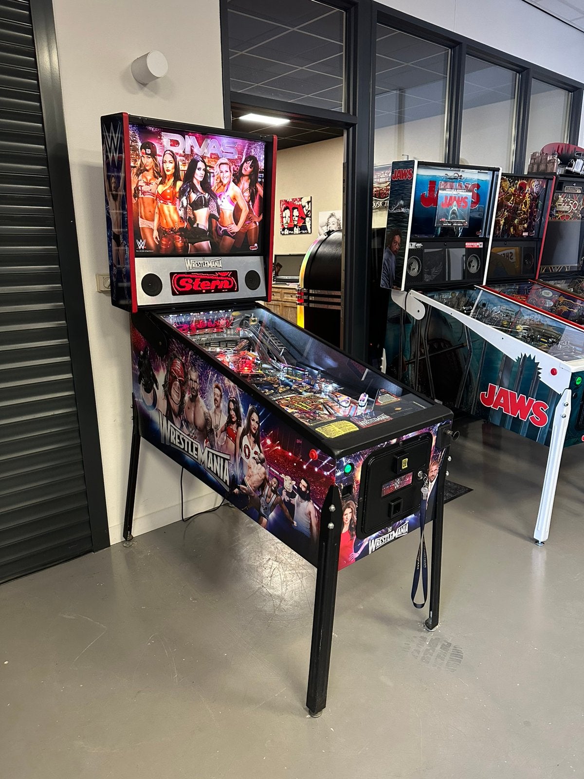 Flipperkast Stern WWE Wrestlemania Pinball, Ophalen, Stern, Zo goed als nieuw, Dot-matrix