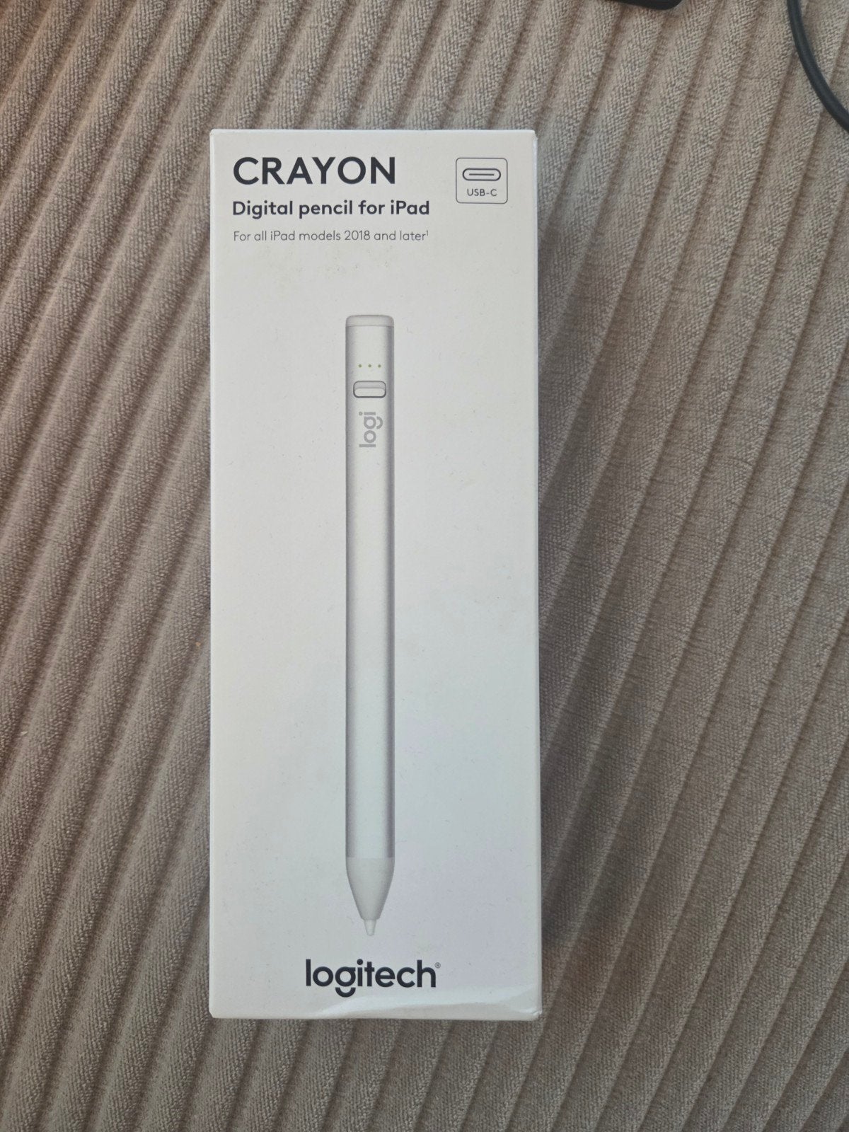 Logitech Crayon Digitale Pen voor iPad (USB-C), Logitech, Ophalen of Verzenden, Zo goed als nieuw, Overige typen