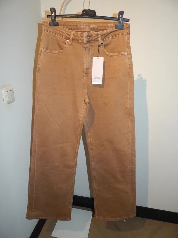 Studio Anneloes nieuwe broek camel bruin wide leg S/M, Studio Anneloes, Bruin, Verzenden, Nieuw