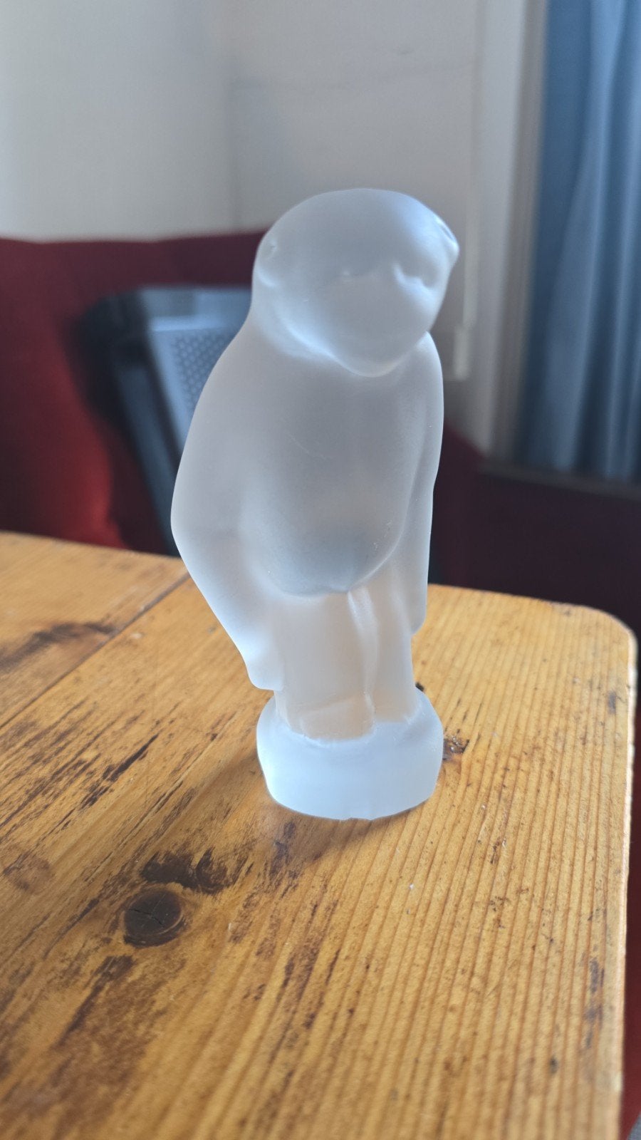 Matglazen beeldje van een aapje - Vintage decoratie, Ophalen of Verzenden, Zo goed als nieuw, Dier