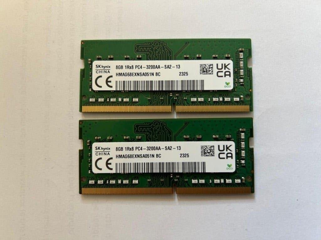 Hynix 16Gb (2 x 8 Gb) DDR4 SO-Dimm 3200, Computers en Software, RAM geheugen, DDR4, 8 GB, Ophalen of Verzenden, Zo goed als nieuw