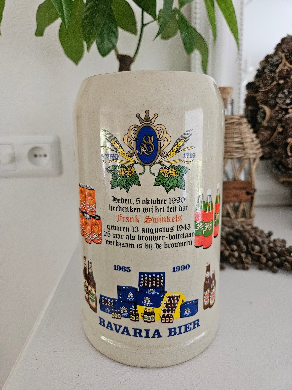 Vintage Bavaria Bierpul - Jubileumeditie Frank Swinkels, Ophalen of Verzenden