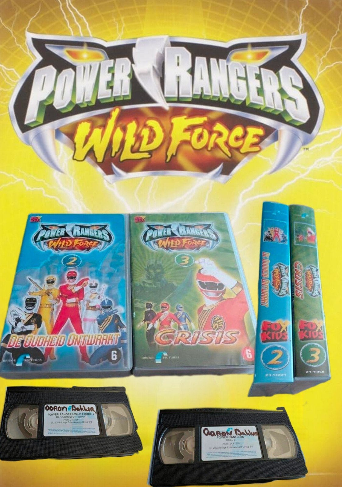 Power Rangers Wild Force 2 en 3 op videoband. Fox kids., Cd's en Dvd's, Gebruikt, Alle leeftijden, Ophalen of Verzenden, Kinderprogramma of -film