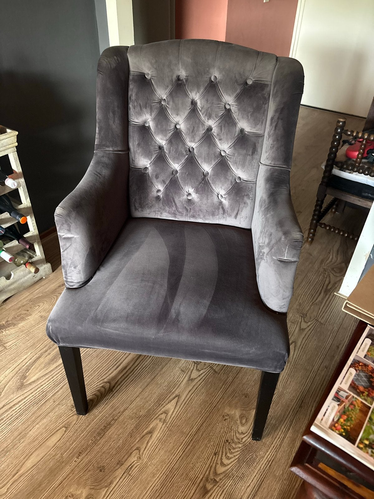 Luxe  Fluweel Stoelen met Ringgreep, Huis en Inrichting, Ophalen, Gebruikt, Overige kleuren, Vier